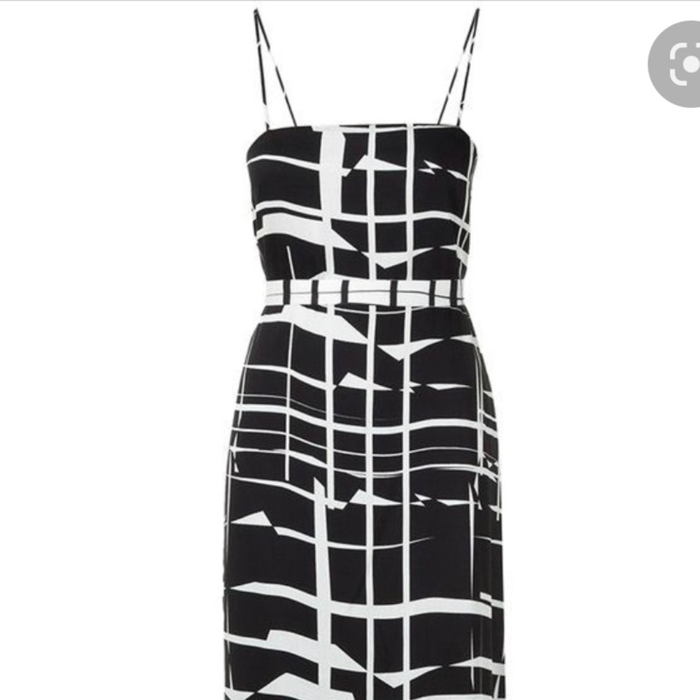 Tufi Duek abstract print belted long gown